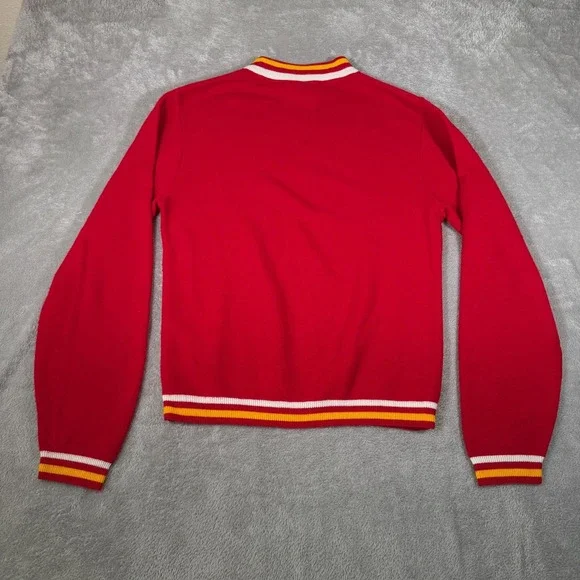 Vintage Jantzen‎ NFL Sweater Adult Small Red Knit Mock Neck Chiefs 70s - Picture 6 of 9